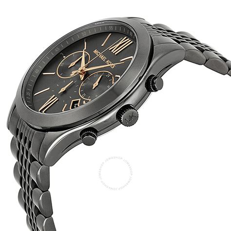 michael kors gunmetal watch mens|men's mk watch with diamonds.